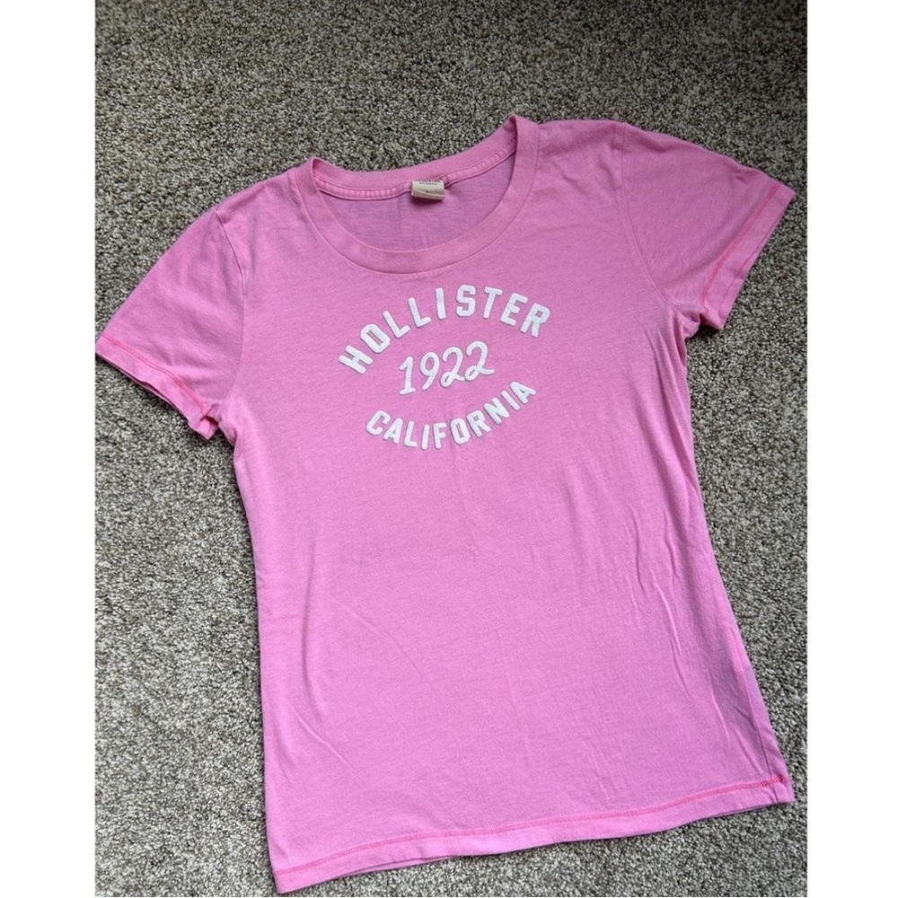 Y2K Hollister Pink California Logo Short Sleeve Tee